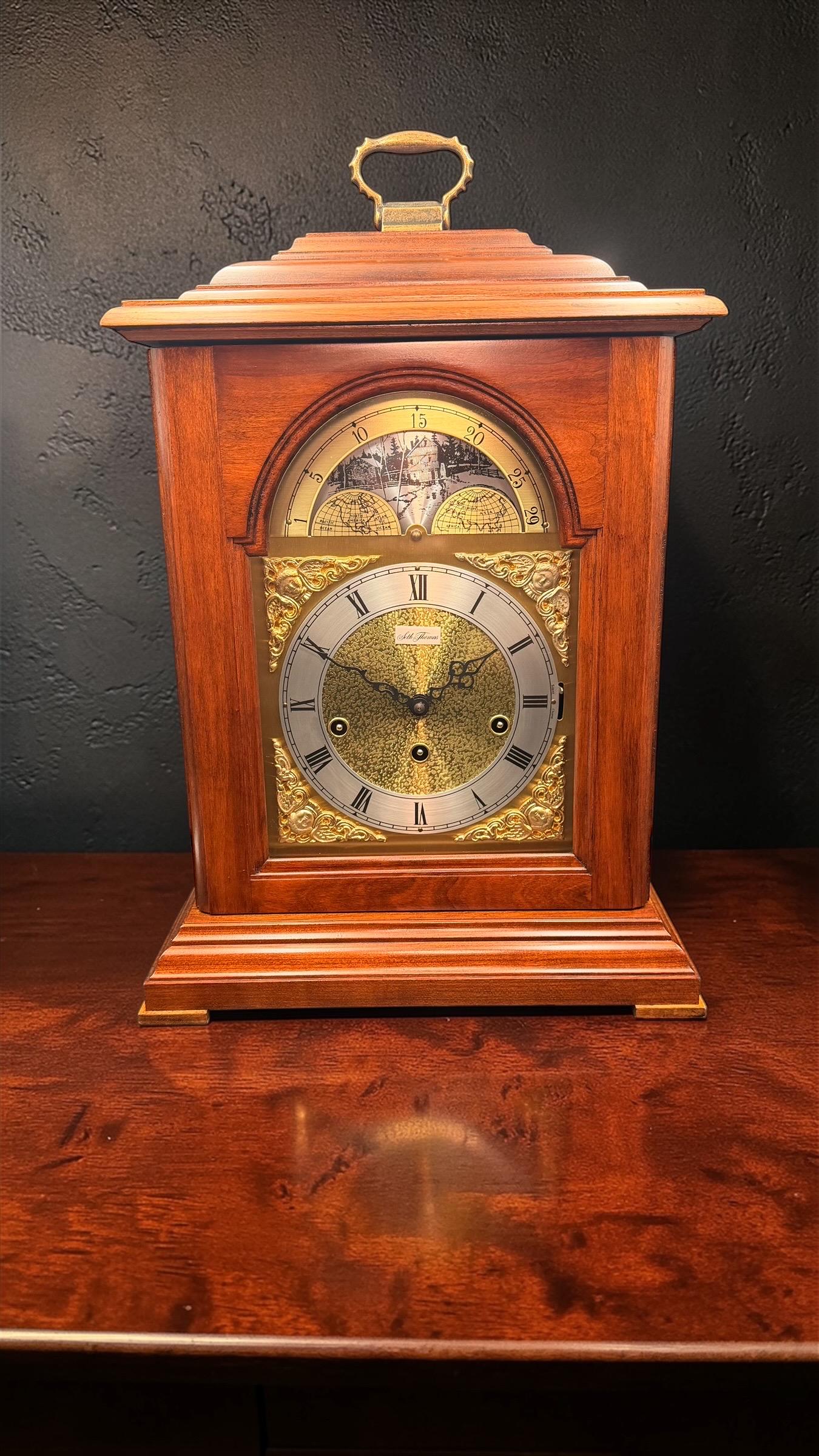 Seth Thomas Bracket Clock – Westminster Chime Moon Phase
