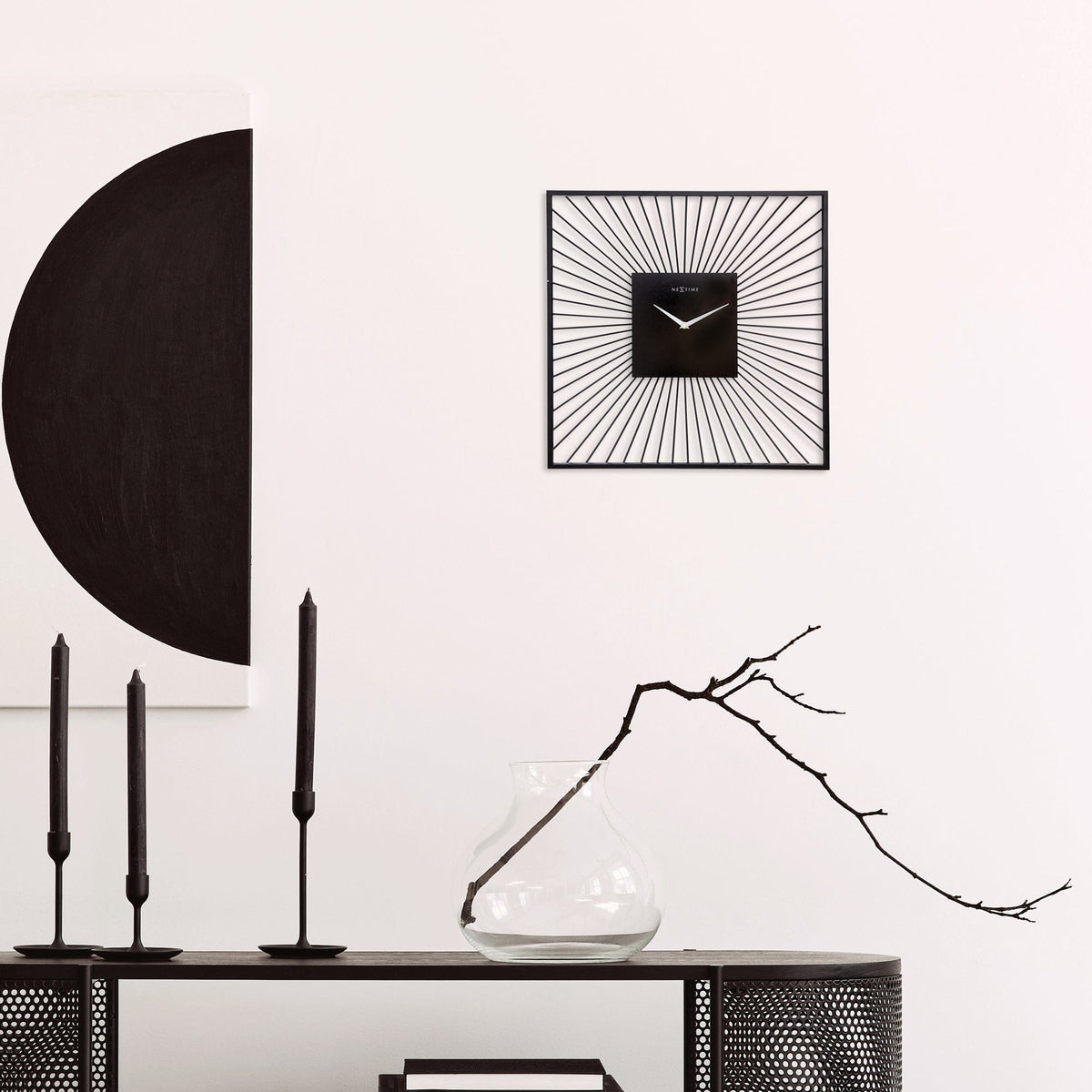 3303ZW "Vasco Square" Wall Clock