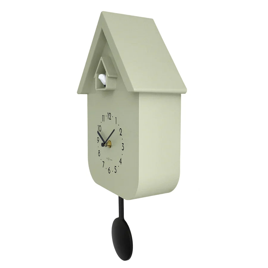 Modern Cuckoo Wall Clock with Night Sensor & Pendulum – “Twitter”