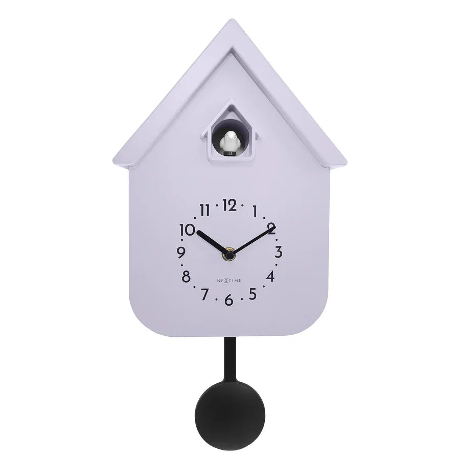 Modern Cuckoo Wall Clock with Night Sensor & Pendulum – “Twitter”