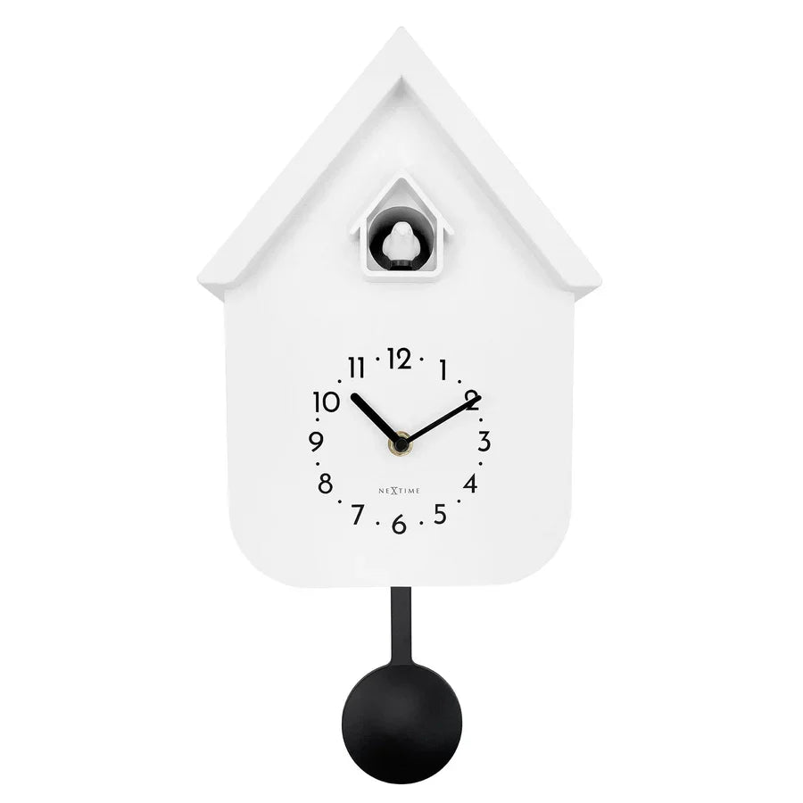 Modern Cuckoo Wall Clock with Night Sensor & Pendulum – “Twitter”
