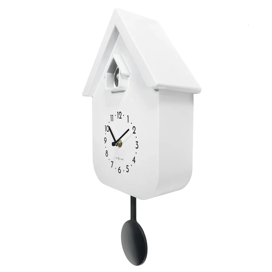 Modern Cuckoo Wall Clock with Night Sensor & Pendulum – “Twitter”