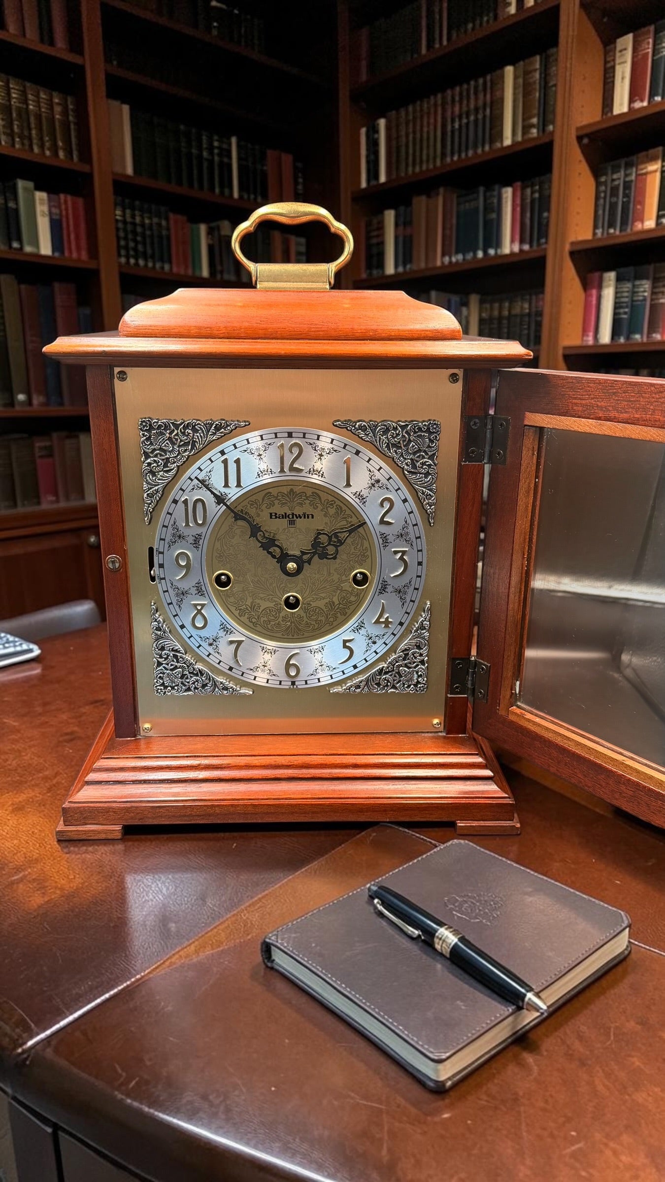 Vintage Baldwin Piano & Organ Company Mantel Clock | Westminster Chime | German Hermle Mechanical Movement