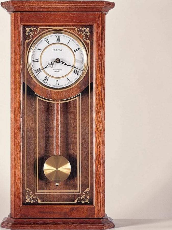 Bulova Cirrus Westminster Chime Pendulum Wall Clock – New Old Stock Oak Case