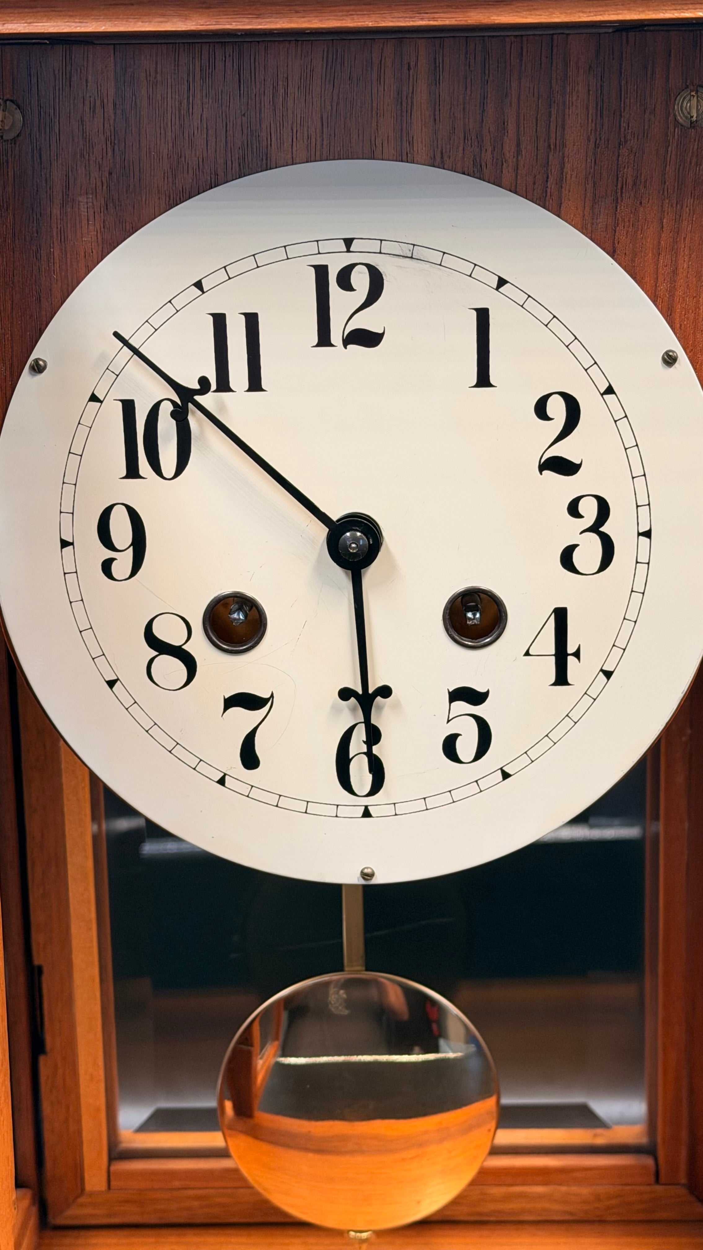Mason & Sullivan Mechanical Mantel Clock | Freshly Serviced Hermle West Germany Bim-Bam Movement | Beveled Glass
