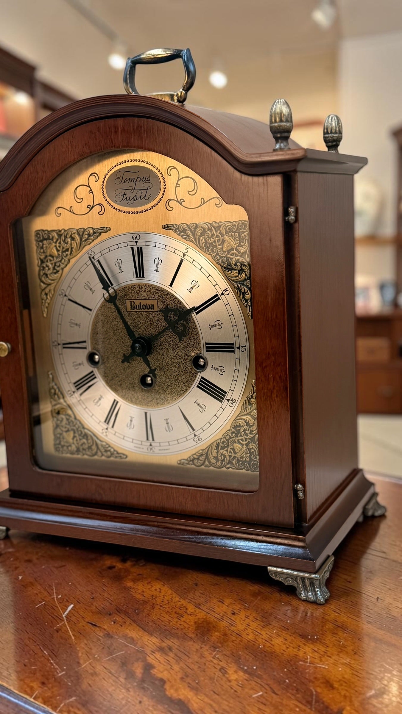 Bulova Tempus Fugit Mantel Clock –  Hermle Westminster Chime