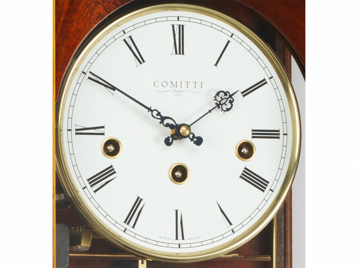 Comitti The Oxford Wall Clock – Mahogany – product view 3
