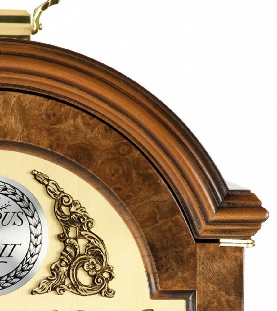 Comitti The Georgian Break-Arch Mantel Clock – Burr Walnut – product view 3