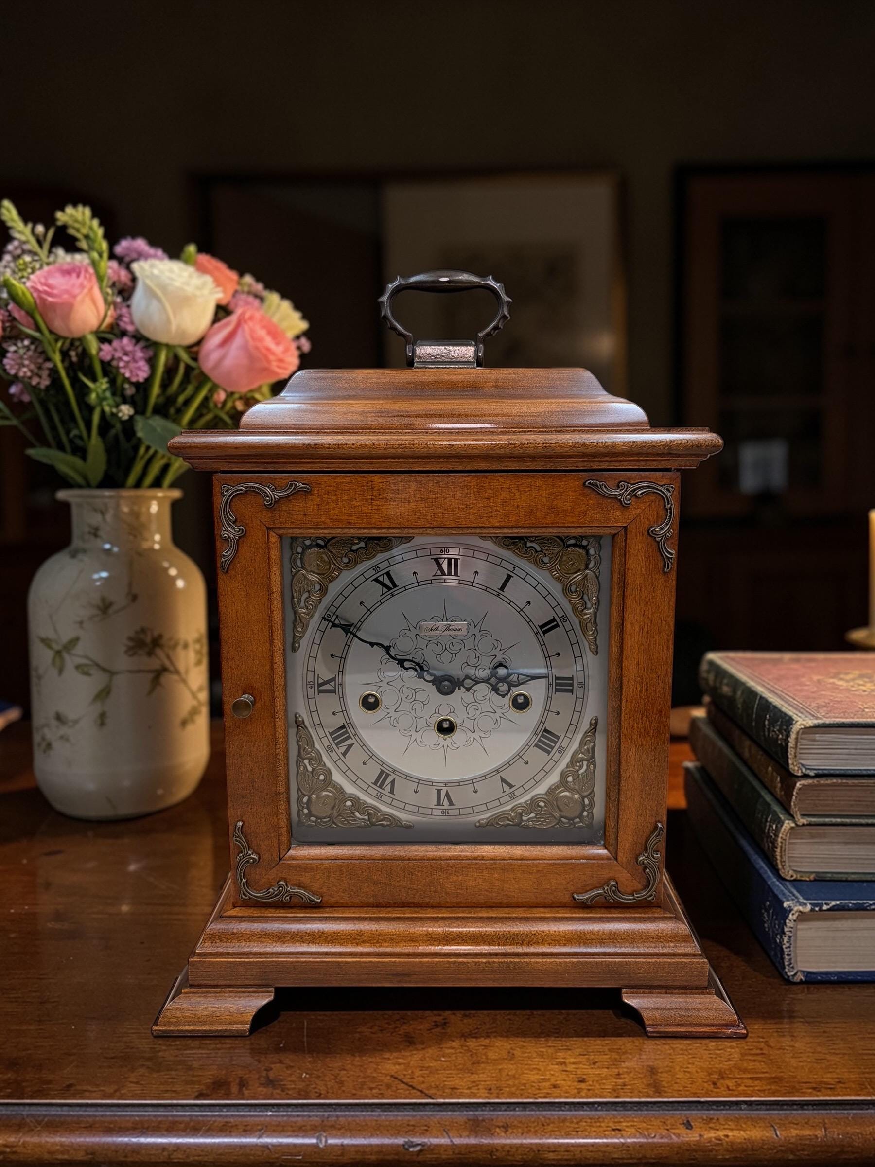 Seth Thomas Framingham Mantel Clock – Antique Westminster Chime German Movement