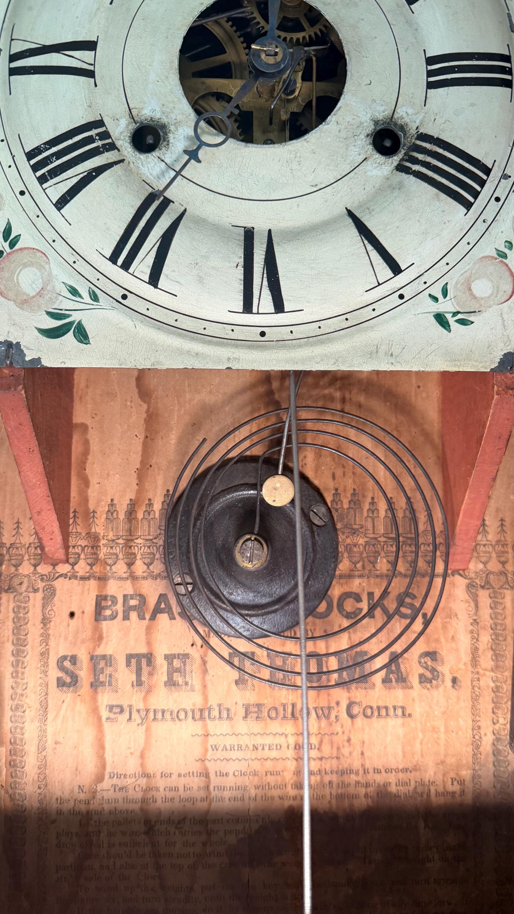 Antique Seth Thomas Ogee Shelf Clock – 30 Hour Brass Movement, Pre-Civil War Working Timepiece