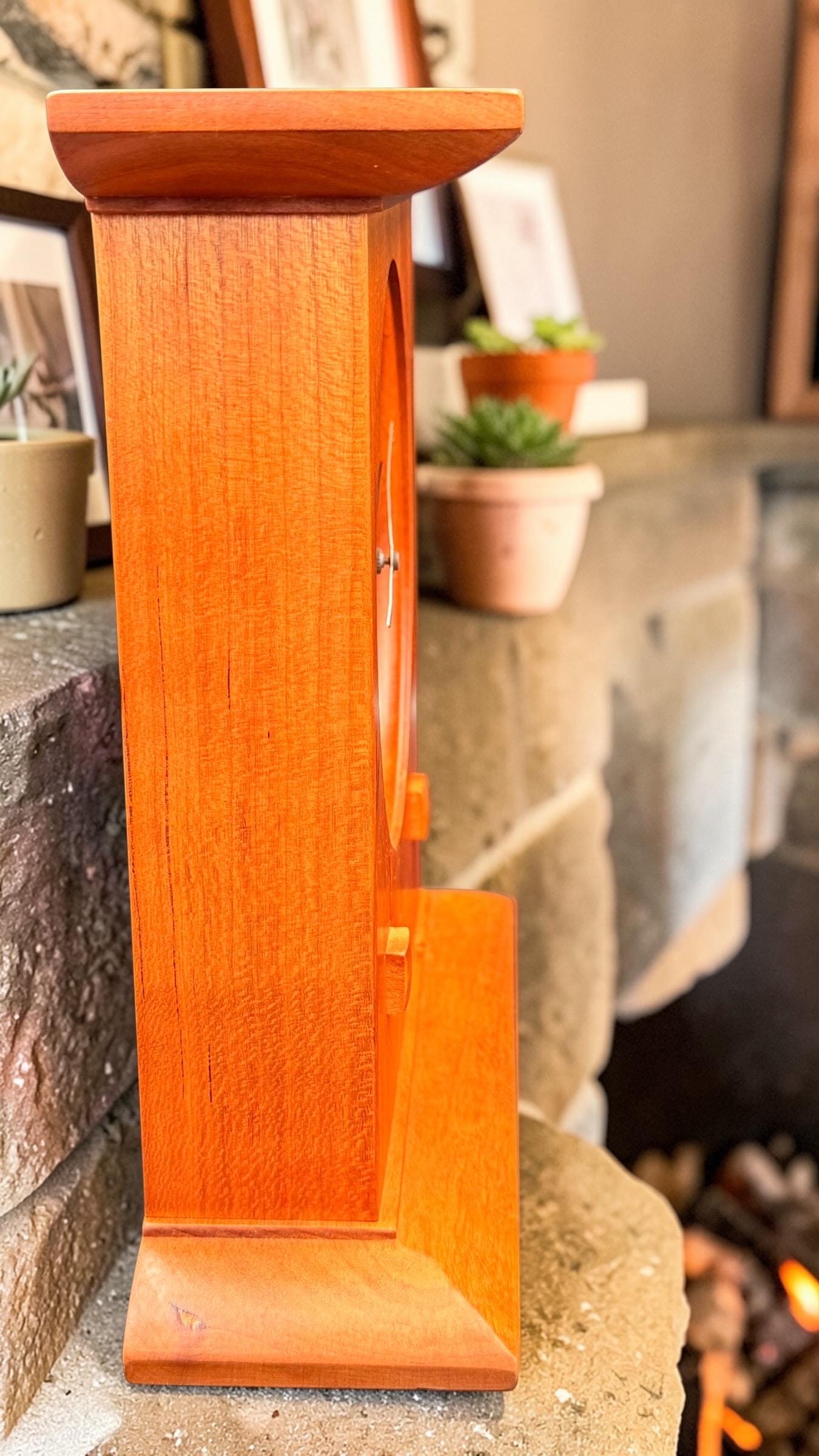 Stickley Mission Oak Mantel Clock – Arts & Crafts Style – Quartz Movement
