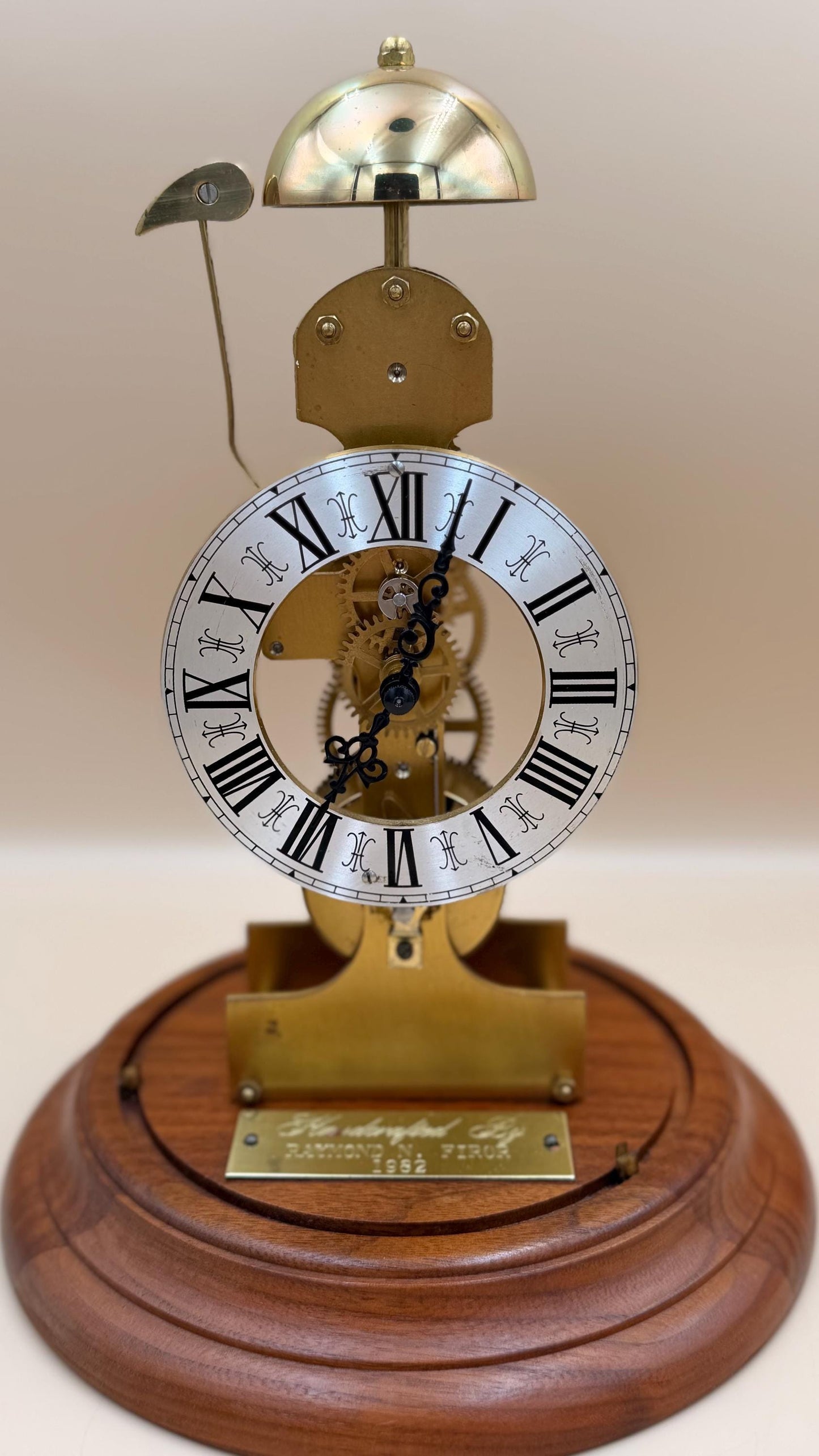 Vintage Kieninger Skeleton Clock – German Brass Bell Strike – Serviced
