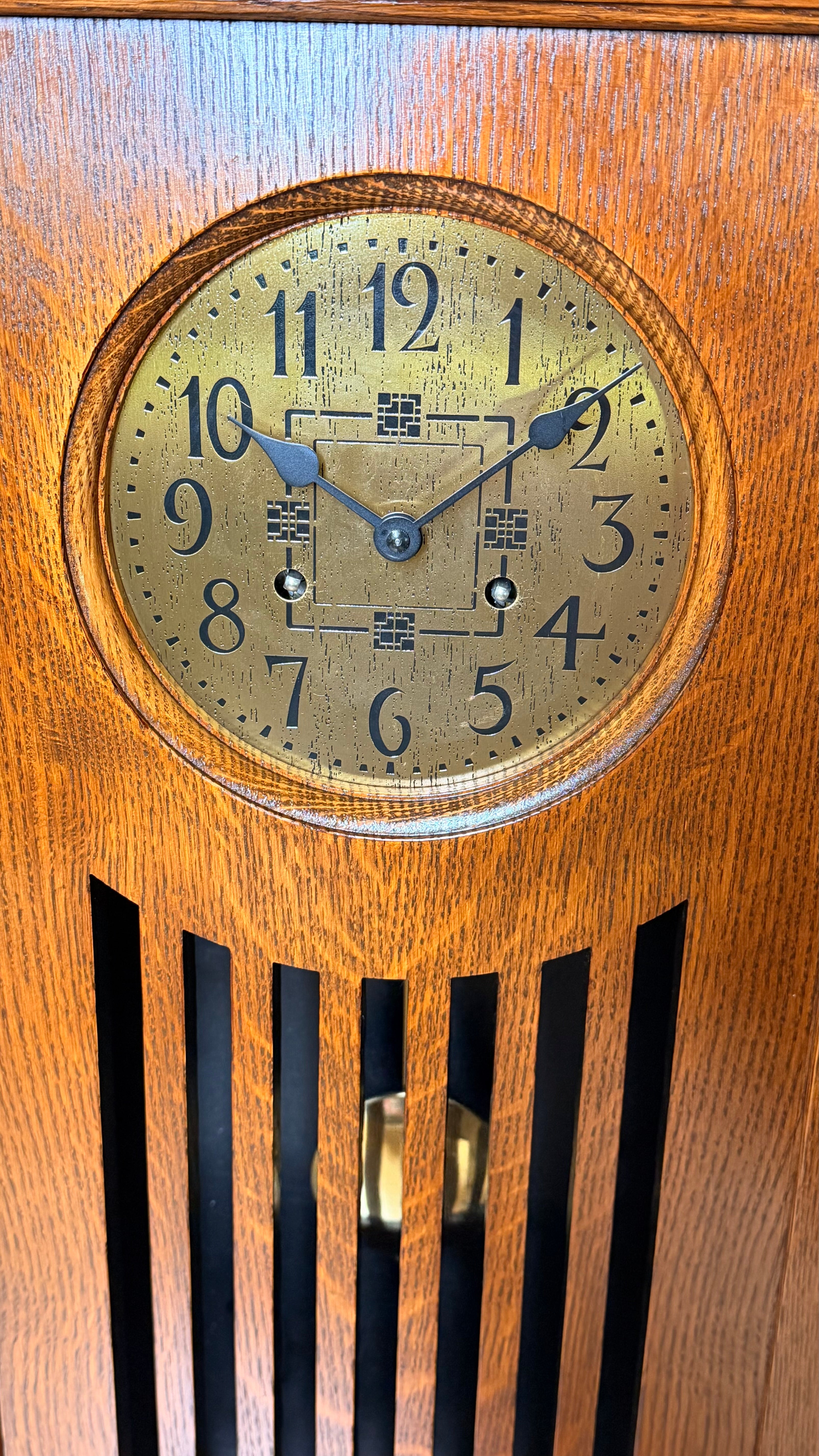 Stickley Wedding Mantel Clock | Mission Oak Onondaga Hermle Mechanical Movement