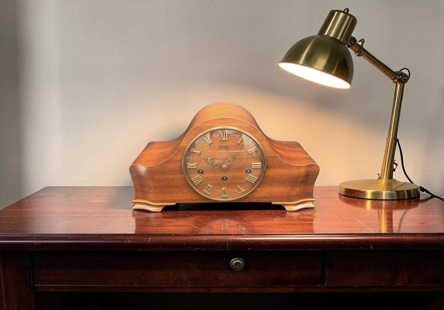 Vintage Welby Westminster Mantel Clock – German 3-Train Mechanical, Chimes Quarterly, Serviced