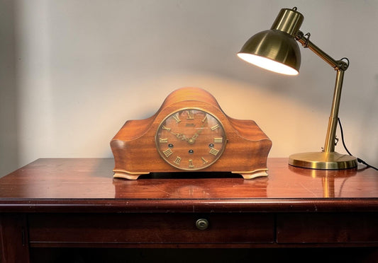 Vintage Welby Westminster Mantel Clock – German 3-Train Mechanical, Chimes Quarterly, Serviced