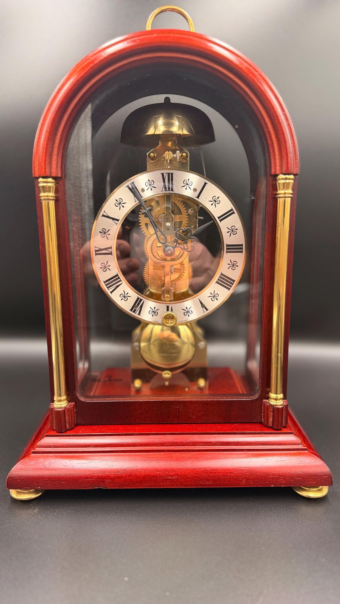 Seth Thomas Skeleton Clock – Hermle Movement, Mahogany Case