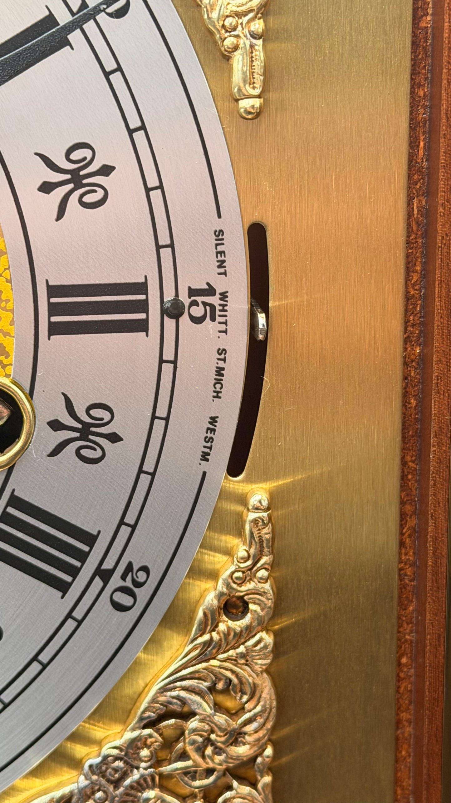 Vintage Hamilton Triple Chime Mechanical Mantel Clock Moon Dial German Movement – Westminster / St. Michael / Whittington