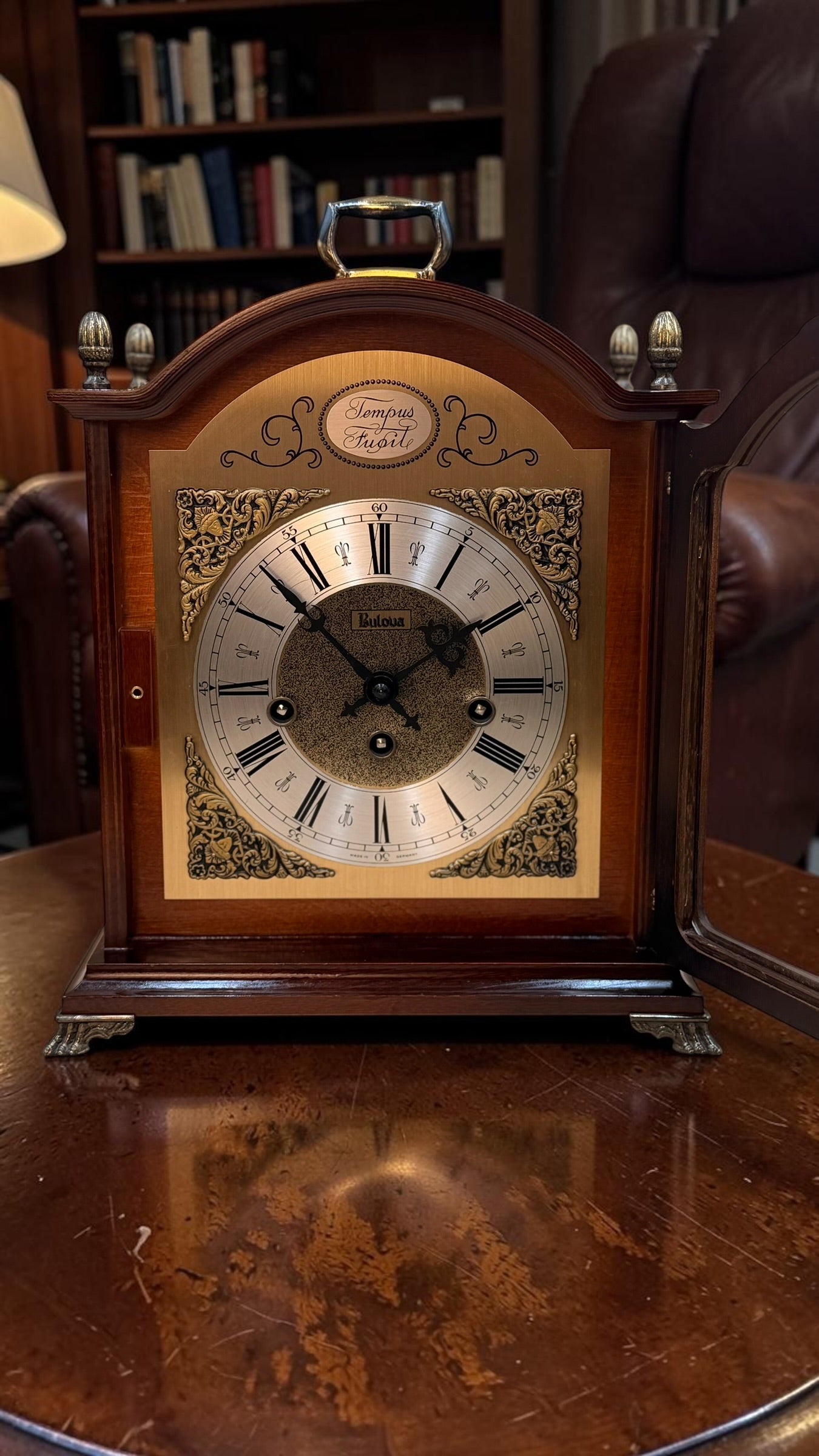 Bulova Tempus Fugit Mantel Clock – Hermle Westminster Chime Movement