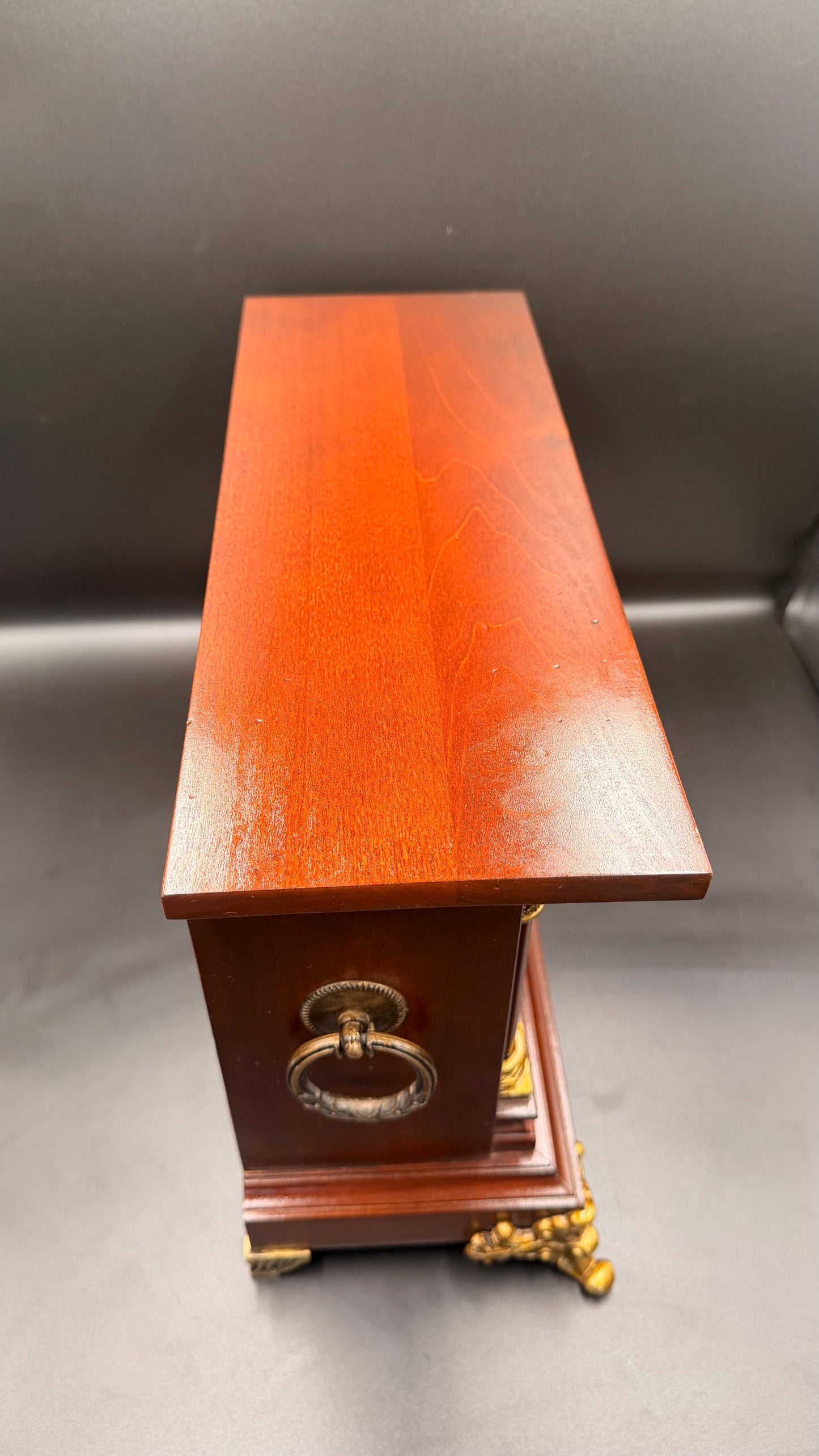 Howard Miller Circa Mantel Clock – New Old Stock, Kieninger German Movement, Mahogany Columns