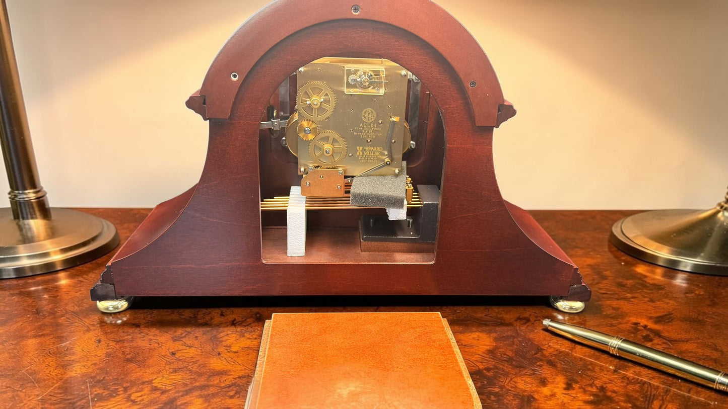 Howard Miller Barrett Mantel Clock – 76th Anniversary Edition – NOS – Kieninger German Mechanical Westminster Chime – Beveled Glass