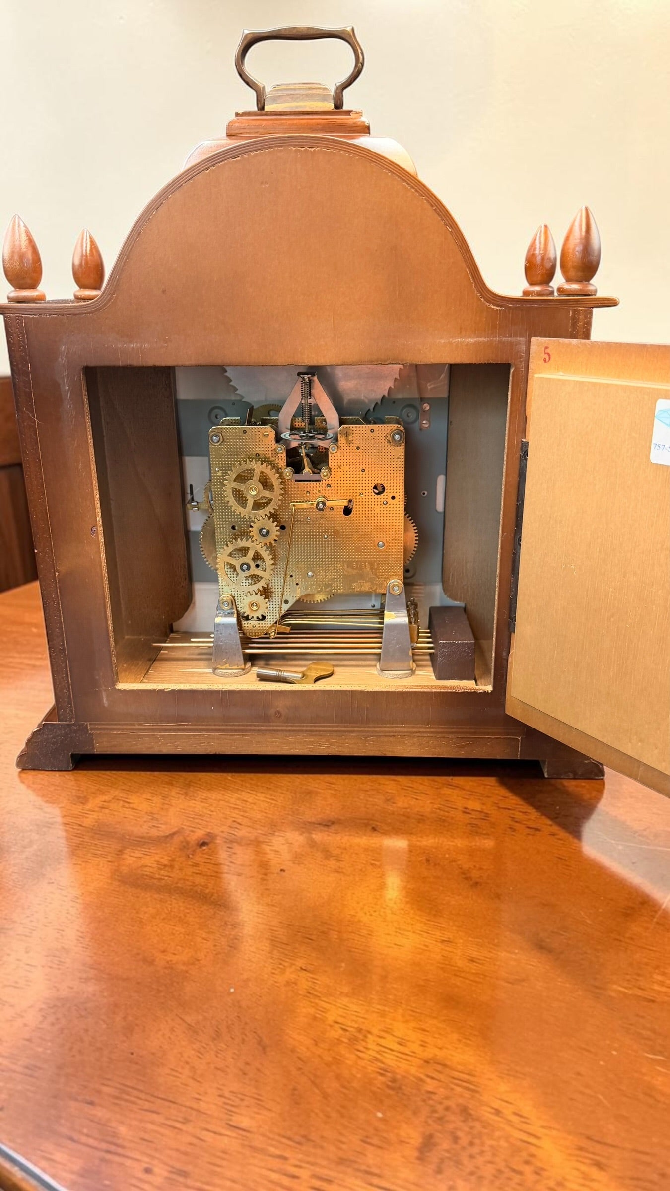 Urgos German Mechanical Mantel Clock – Moon Phase Westminster Chime Bracket Style