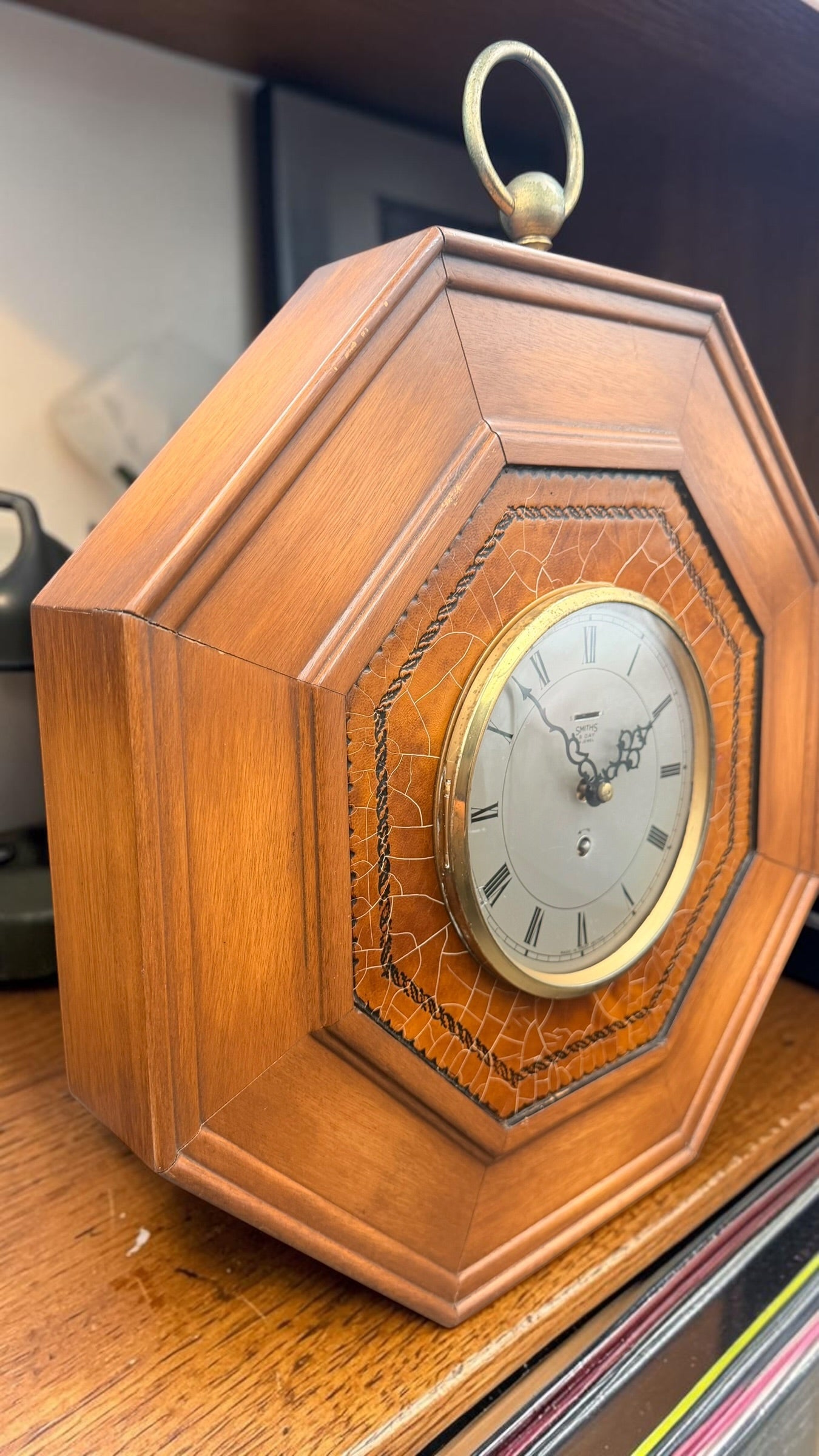 1955 Smiths Wall Clock – Mid-Century Octagonal Case, Mechanical 8-Day Movement