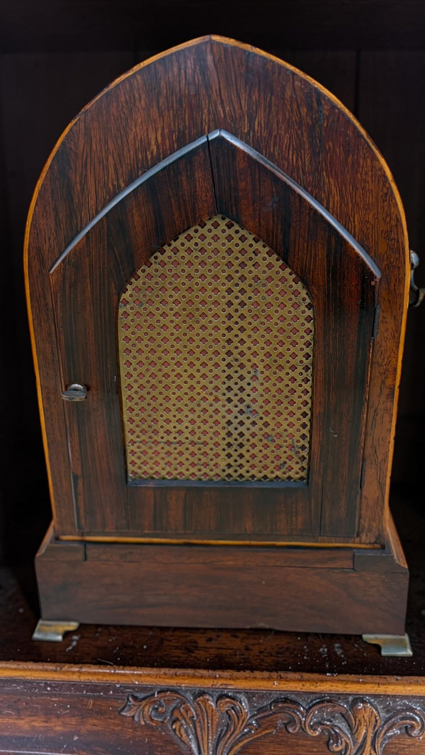Antique Winterhalder & Hofmeier Gothic Arch Mantel Clock c.1890s — Bim-Bam Quarter Strike — German