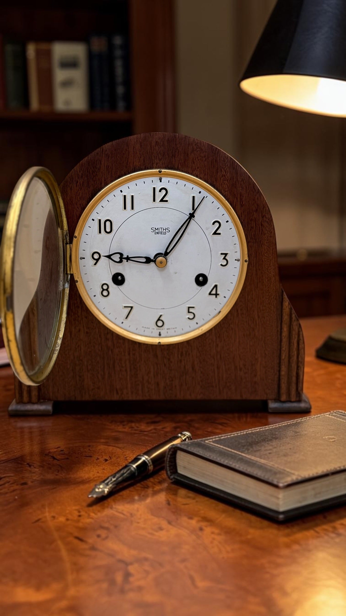 Vintage Smiths Enfield Mantel Clock – 8 Day Time & Strike – Made in England – Fully Serviced