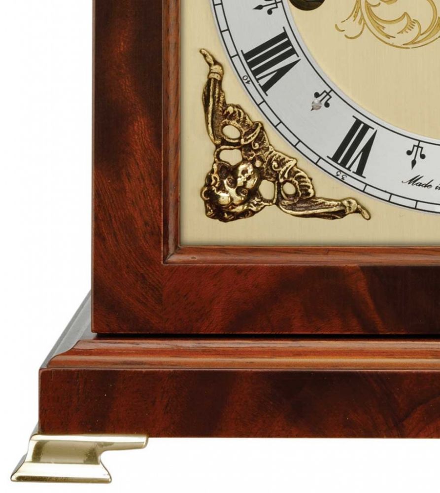 Comitti The Georgian Basket-Top Mantel Clock – Mahogany – product view 4