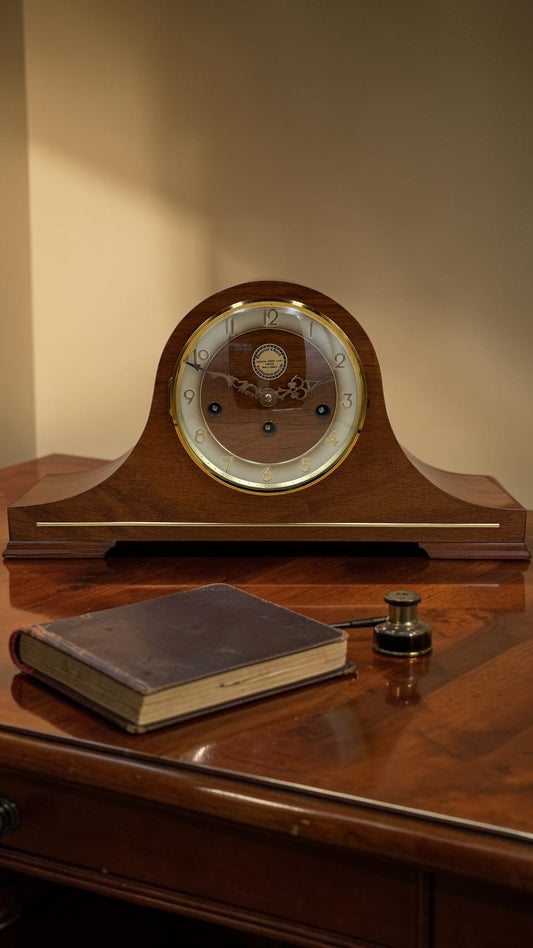 Chwaites & Reed London Westminster Chime Mantel Clock – Hermle West Germany Movement – Tambour Case