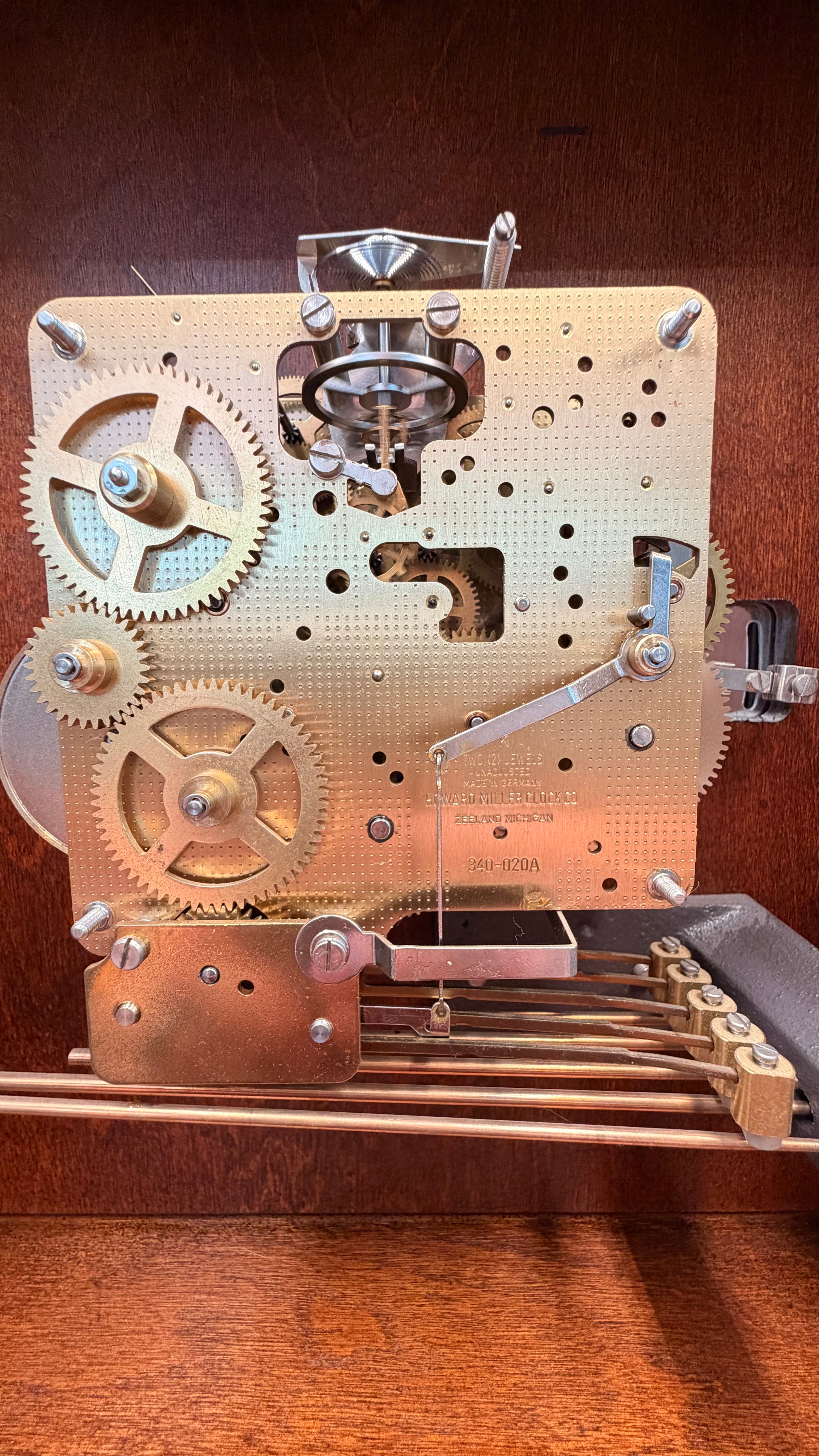 Howard Miller 630-146 Mechanical Mantel Clock | German Hermle 340-020A 11-Jewel Westminster Chime | Serviced