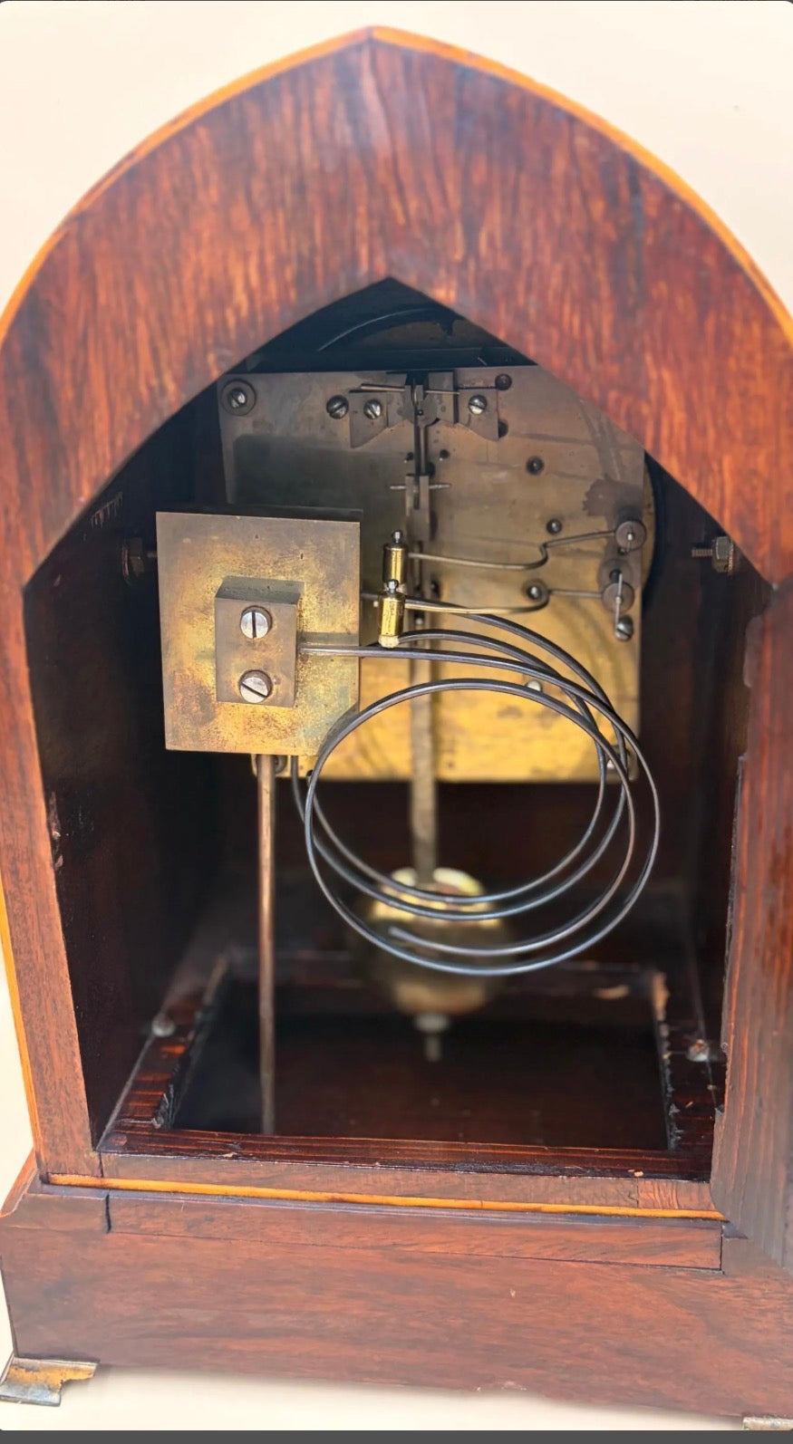Antique Winterhalder & Hofmeier Gothic Arch Mantel Clock c.1890s — Bim-Bam Quarter Strike — German