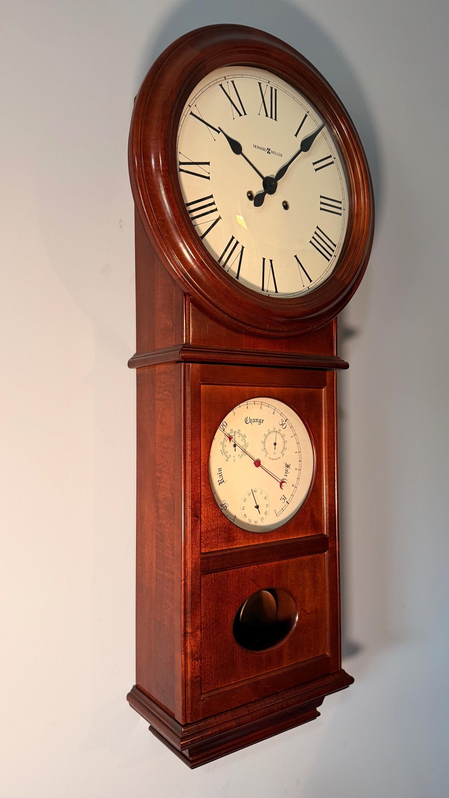 Howard Miller Lawyer Wall Clock - Executive Mechanical Timepiece - Bim Bam Chime