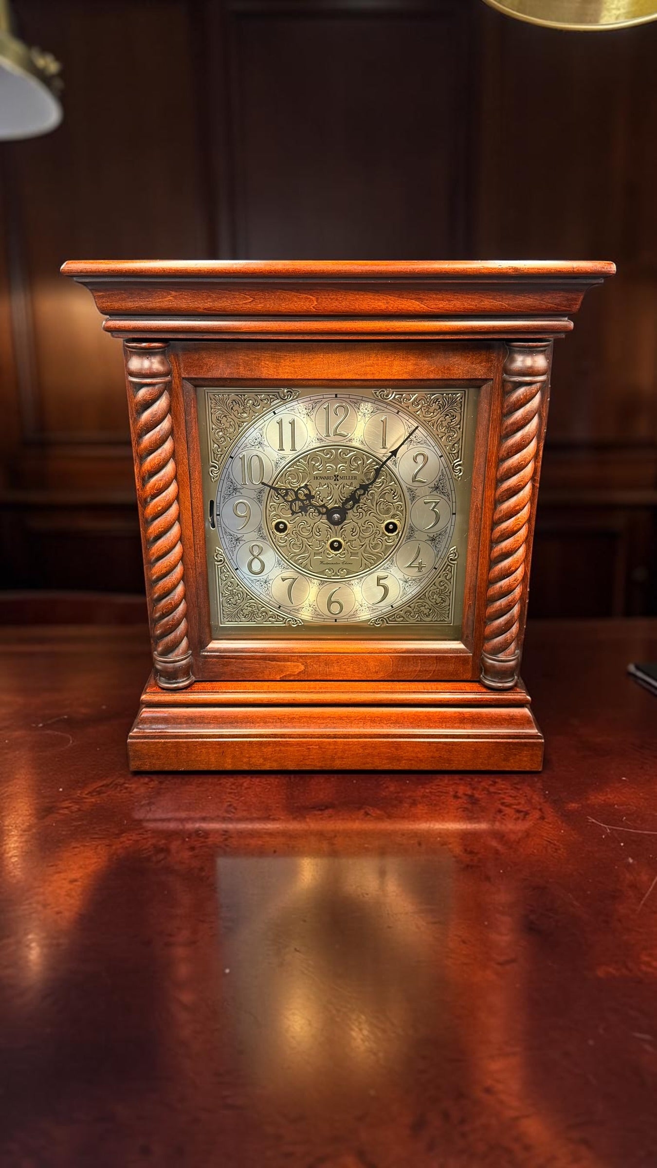 Howard Miller 630-146 Mechanical Mantel Clock | German Hermle 340-020A 11-Jewel Westminster Chime | Serviced