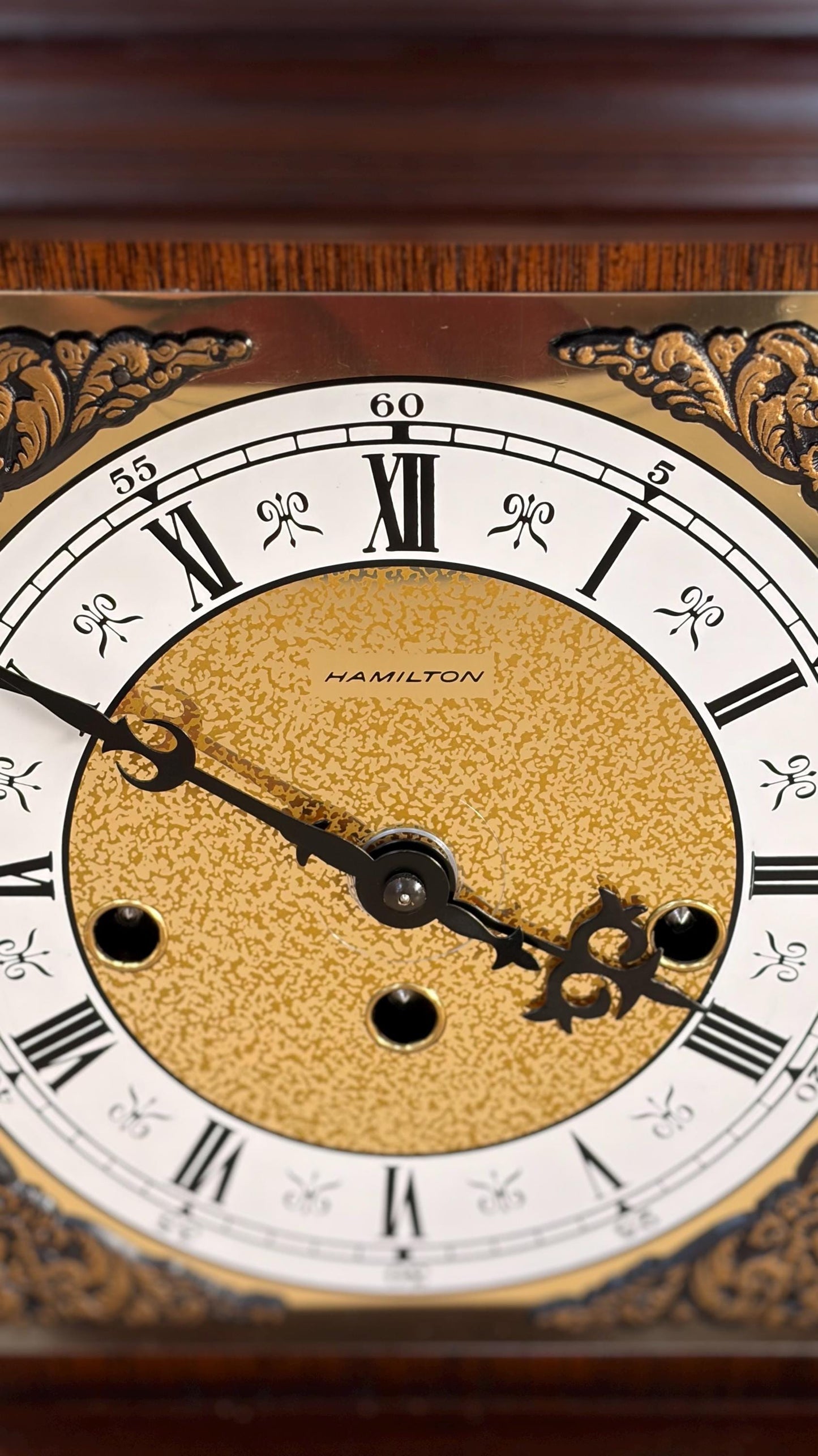 Vintage Hamilton Mechanical Mantel Clock – Westminster Chime – German Movement – Freshly Serviced