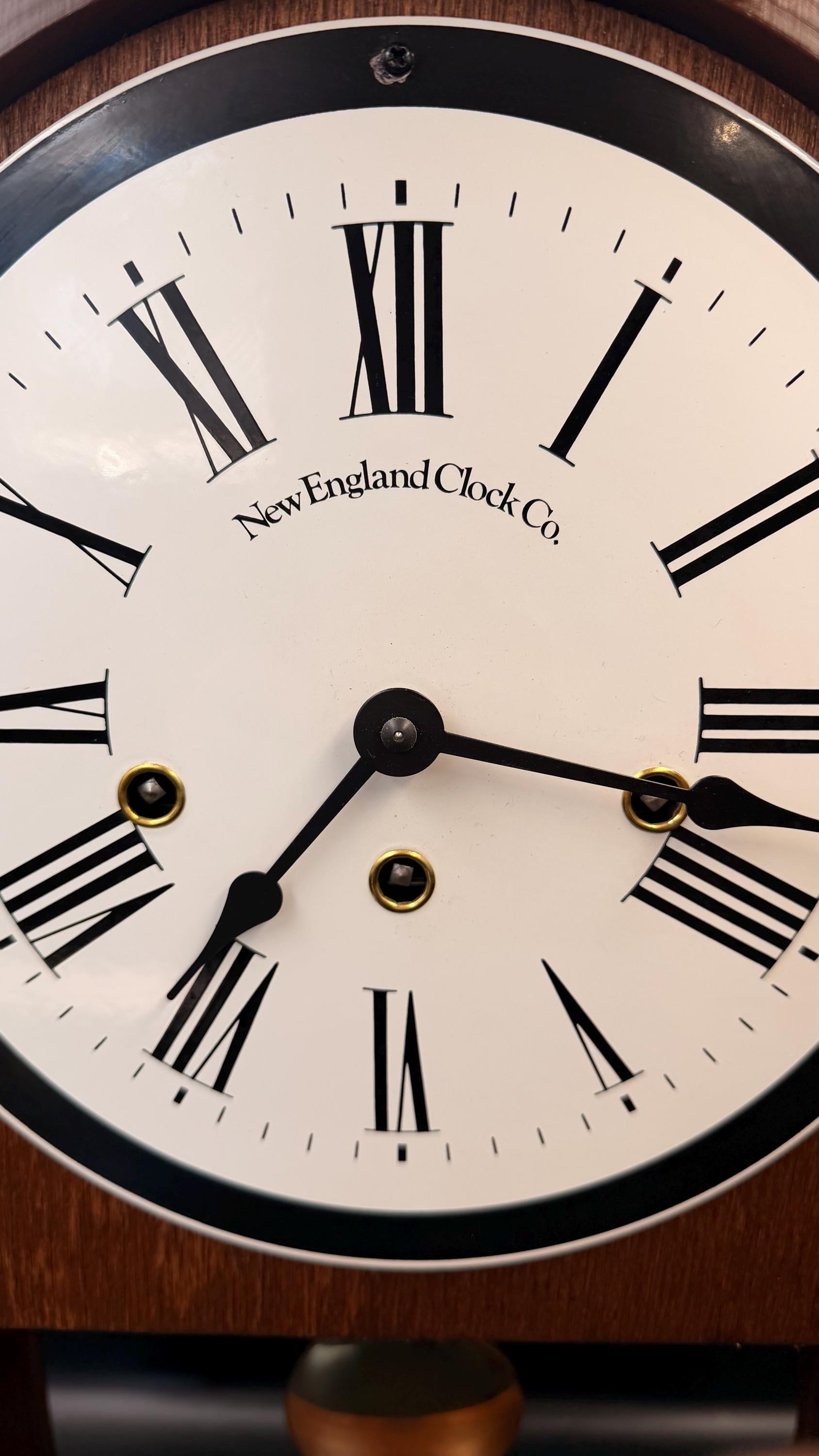 Large New England Clock Co Westminster Chime Mantel Clock - READ DESCRIPTION PLEASE