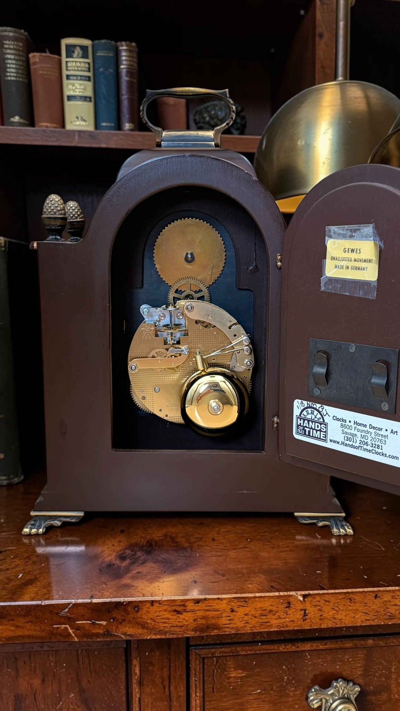 Hermle Bracket Mantel Clock – New Movement, Bim-Bam Strike