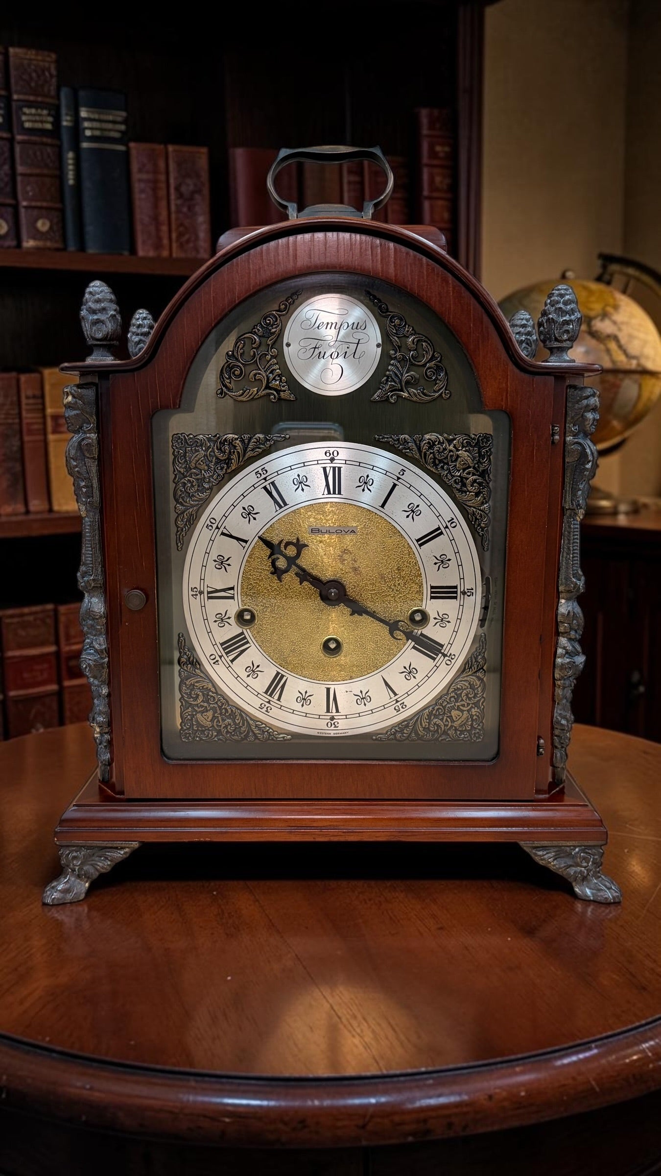 Antique Bulova Triple Chime Bracket Clock – Mechanical Mantel Clock