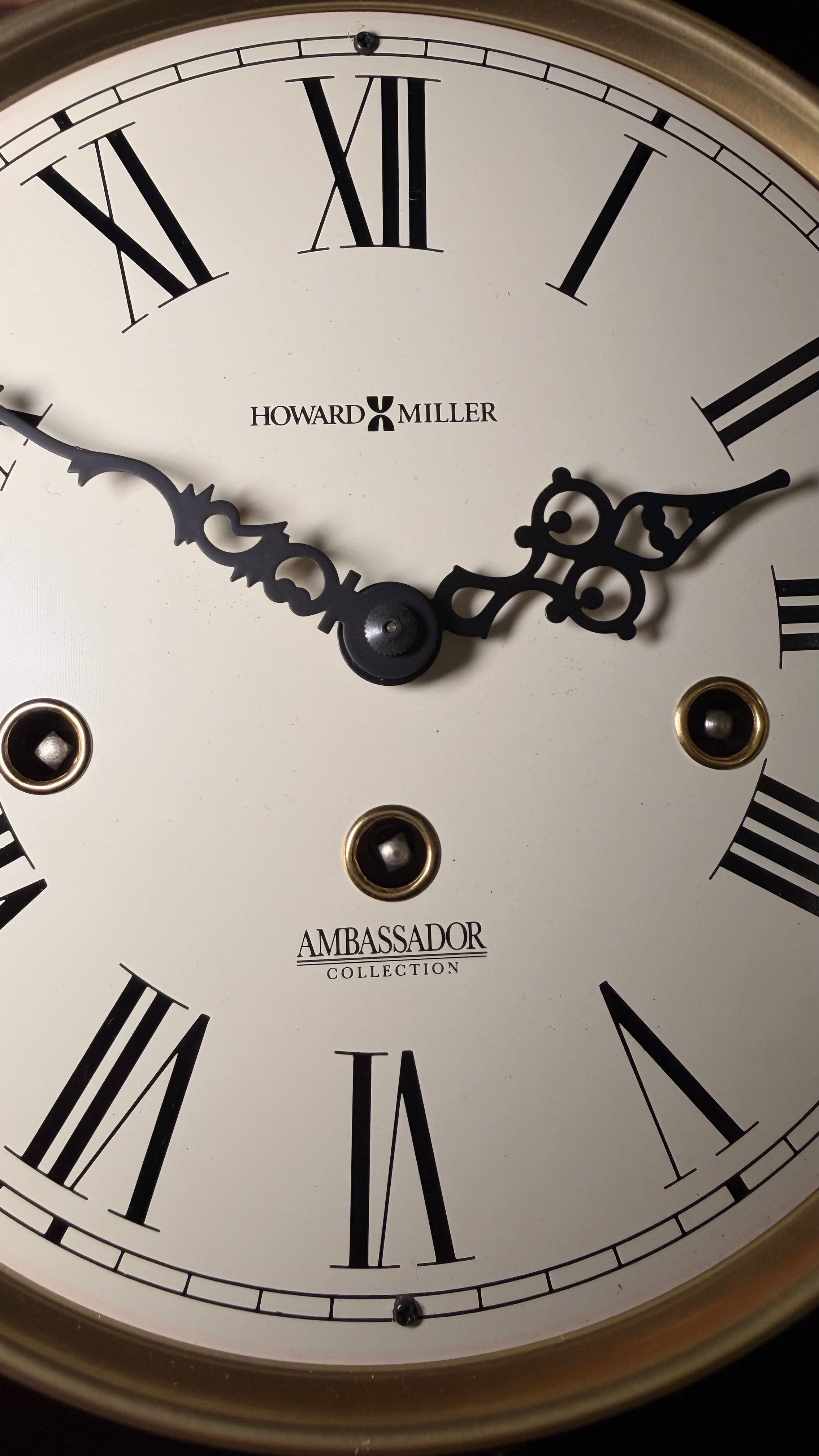 Howard Miller Lewis Triple Chime Wall Clock | Hermle Mechanical Movement | Ambassador Collection | Like New