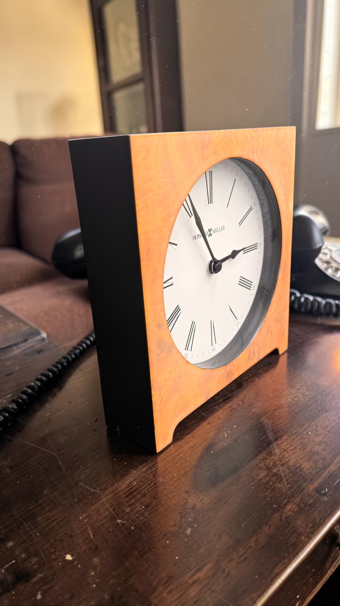 Howard Miller Quartz Mantel Clock – New Classic Roman Numeral Shelf Clock