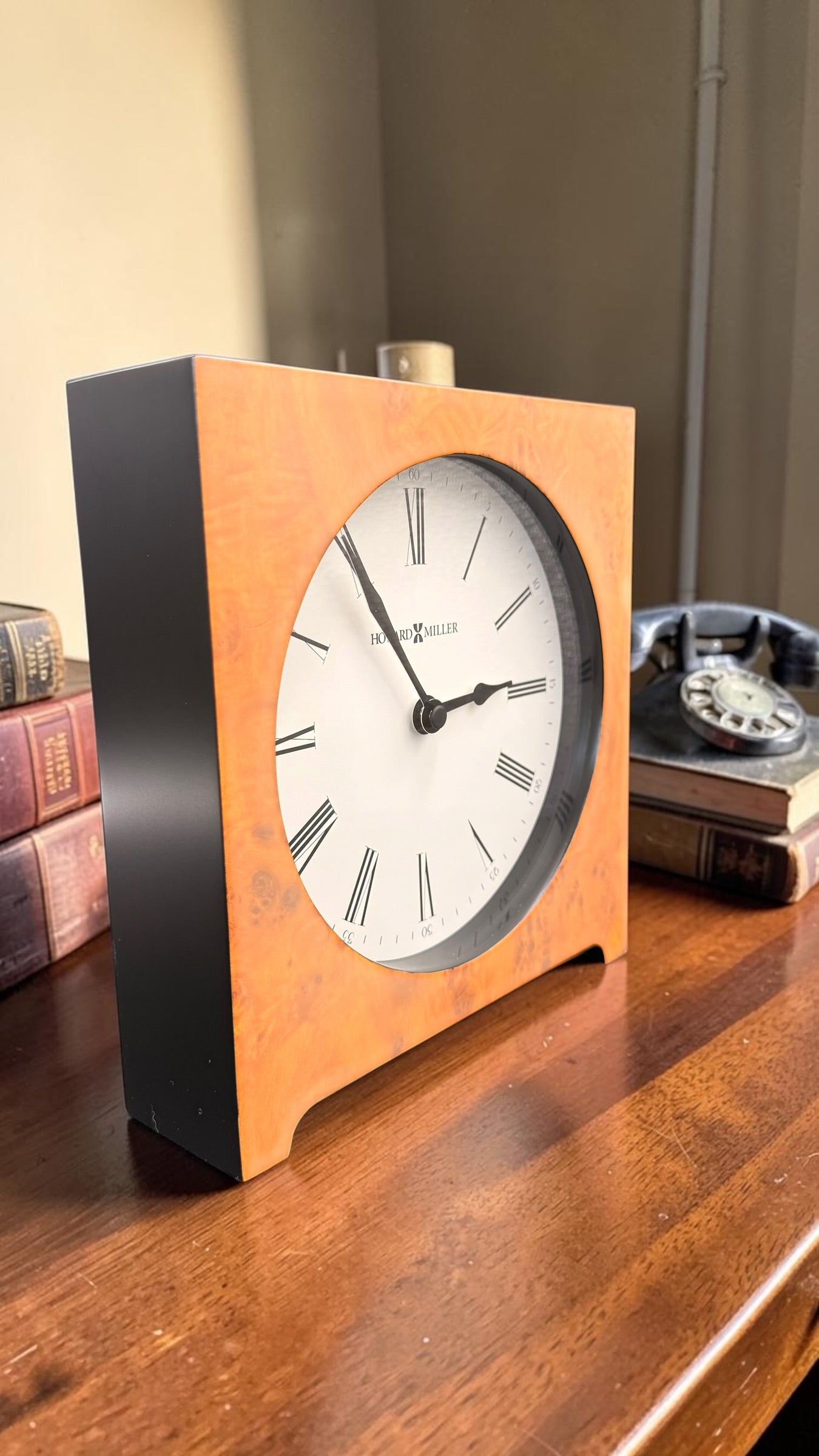 Howard Miller Quartz Mantel Clock – New Classic Roman Numeral Shelf Clock