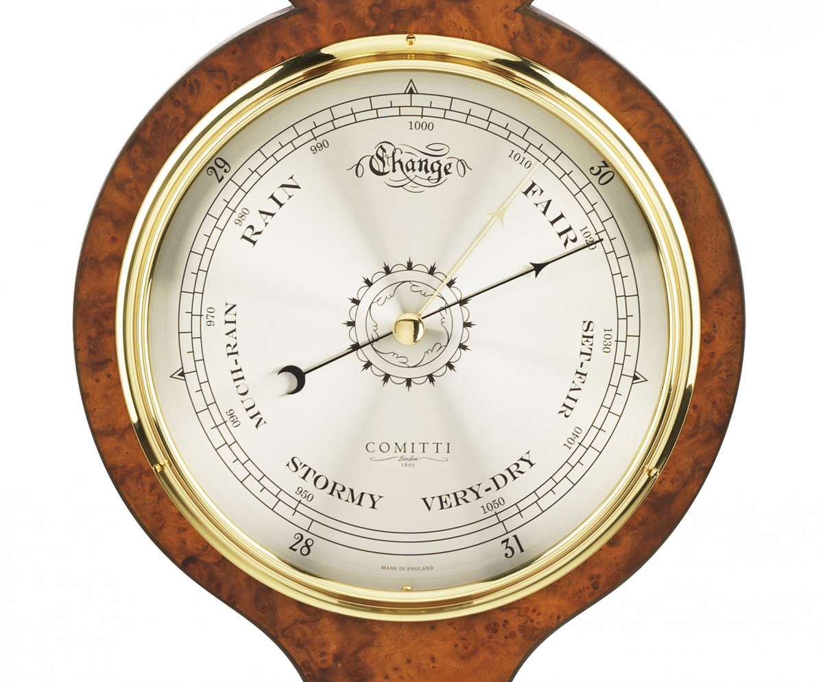 Comitti The Regency Banjo Barometer with Clock – product view 4