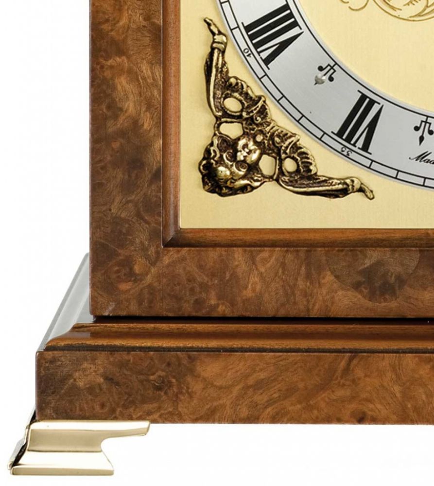 Comitti The Georgian Break-Arch Mantel Clock – Burr Walnut – product view 5