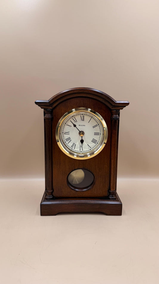 Bulova Dalton Quartz Pendulum Mantel Clock – Triple Chime - New in box