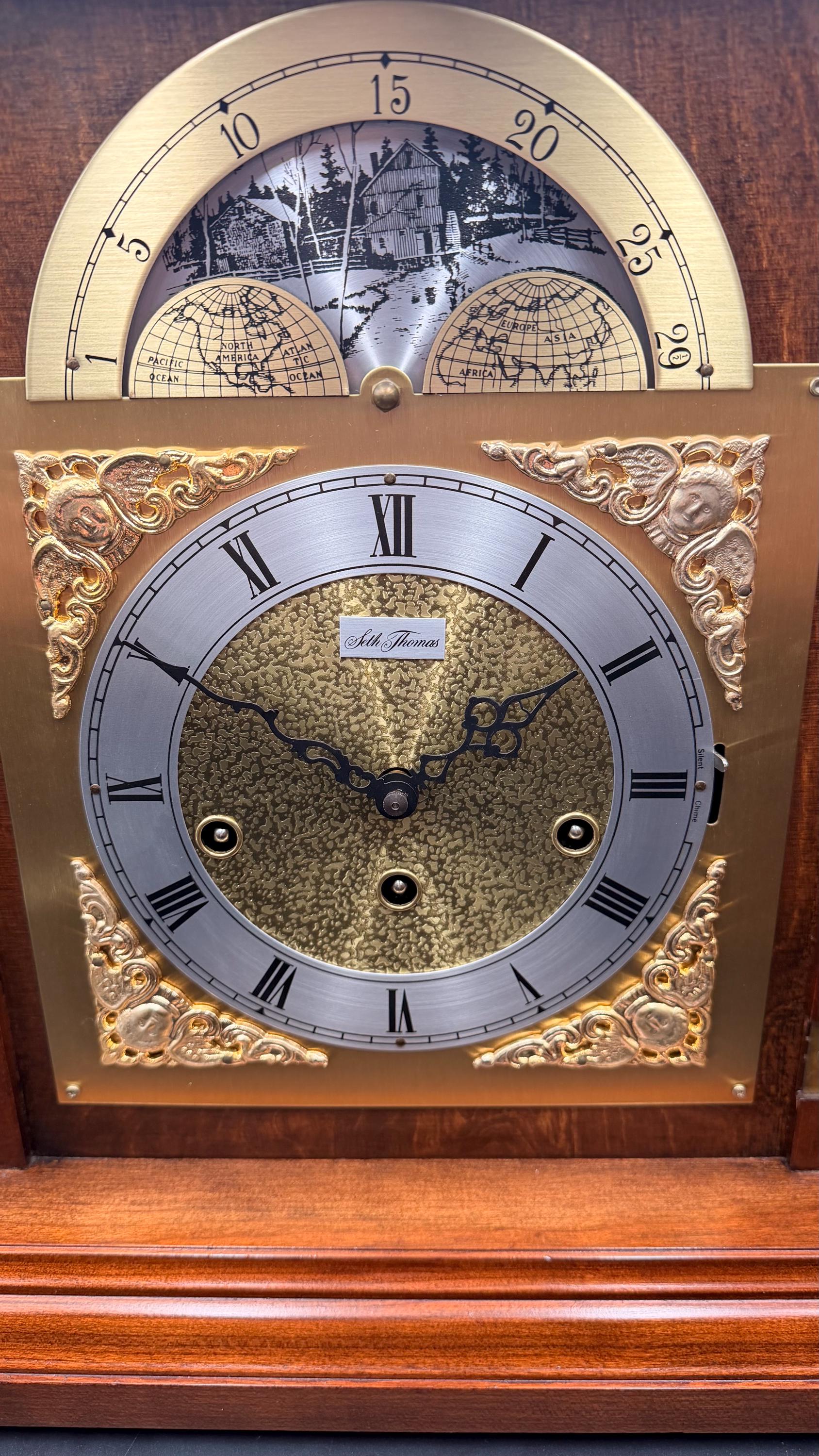 Seth Thomas Bracket Clock – Westminster Chime Moon Phase