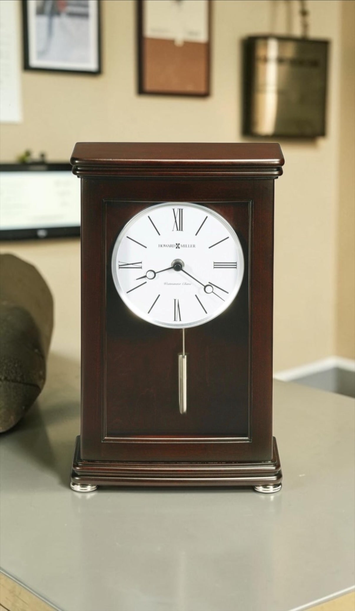 Howard Miller Lenox Mantel Clock – New Old Stock Westminster Chime Brass Bezel