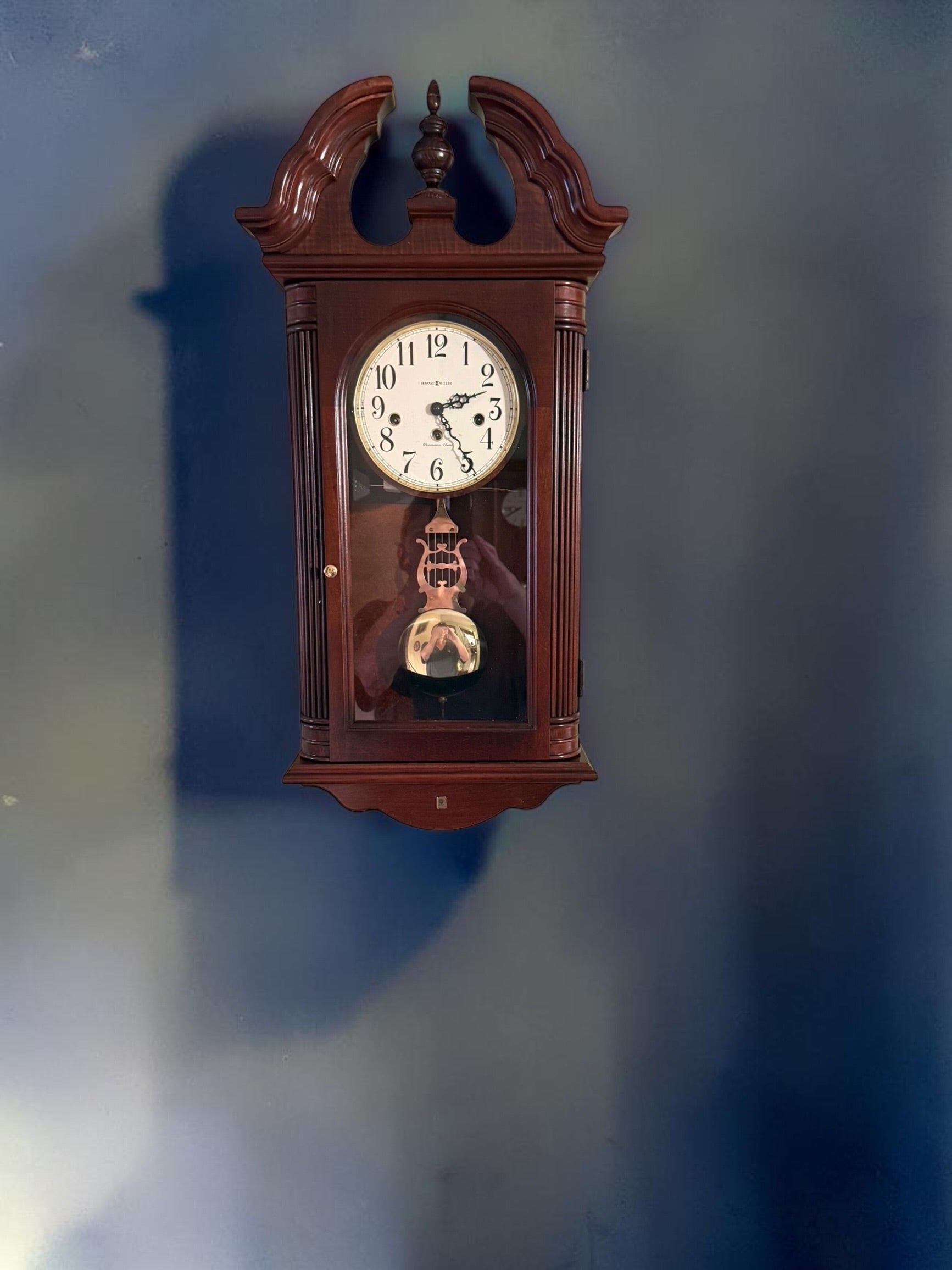 Howard Miller 613-653 New Old Stock Wall Clock in Factory Box | Key Wound Westminster Chime Clock | Hermle Movement