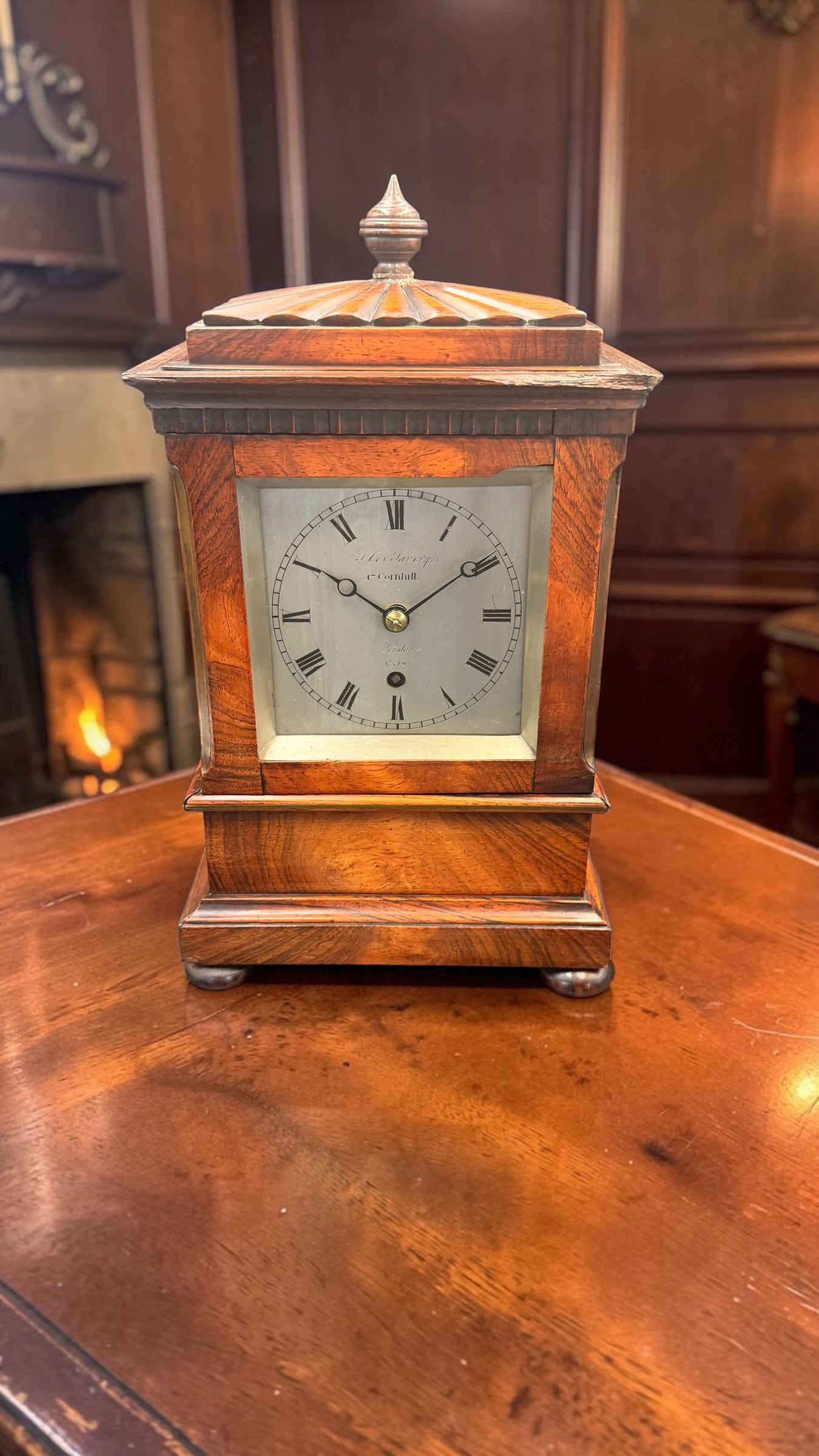 Thomas Cox Savory London Fusee Bracket Clock c.1870 | 47 Cornhill | Time Only | Original Key