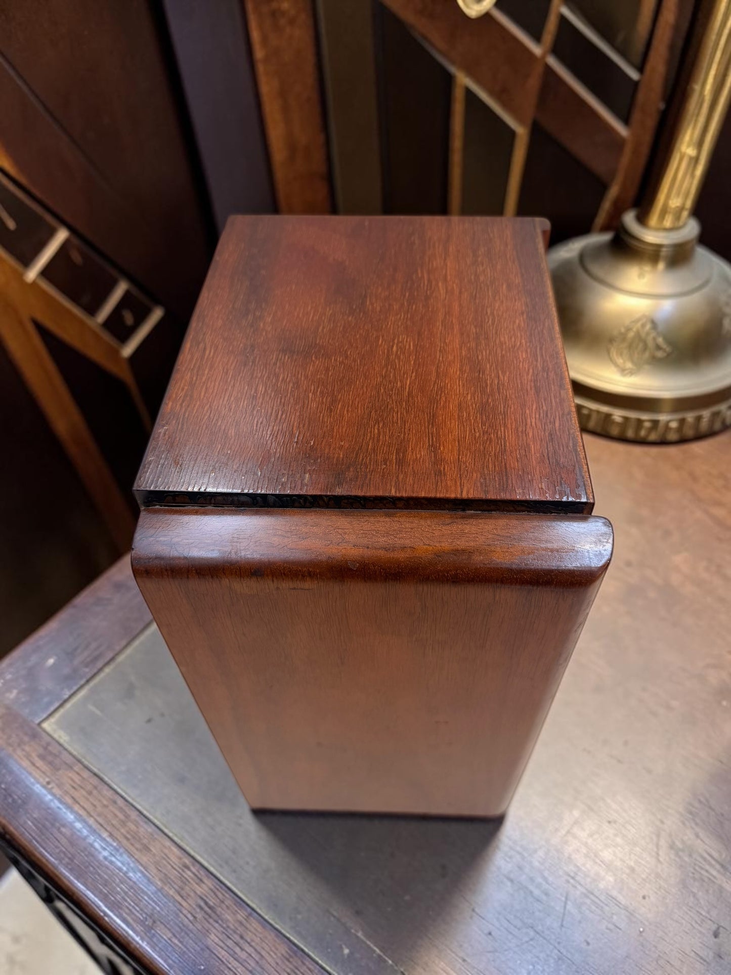Vintage Seth Thomas “Chime 57” Mantel Clock – Art Deco Chevron Case - Needs Service
