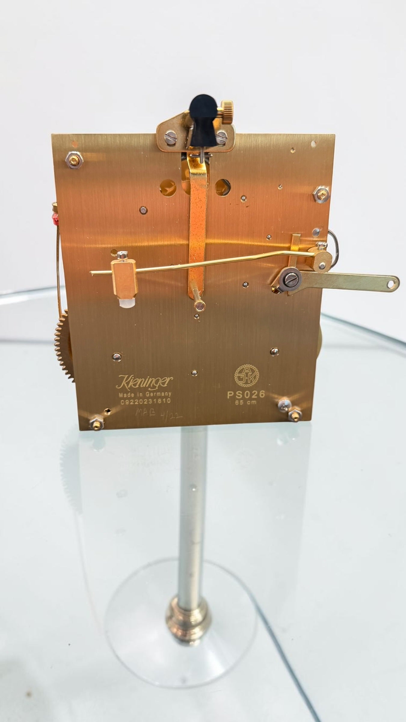NOS Kieninger PS026 Clock Movement 65cm Cable Driven Time & Strike – German Made